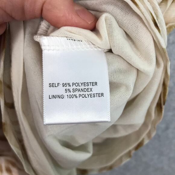 Jane Delancey Shirt Women Medium Blouse Sleeveless Button Animal Mob Wife Ruched - Picture 7 of 9